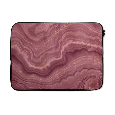 Produktbild von MuchoWow® Laptop Hülle 13 Zoll Rosa - Geode - Edelsteine - Achat Laptoptasche - Laptophülle - Sleeve - Rundumschutz