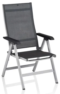 Produktbild von KETTLER Basic Plus Premium Multipositionssessel, silber/ Lakritz, Aluminium/Serge Ferrari Textilen