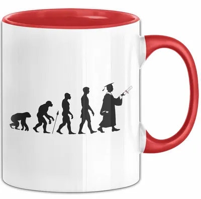 Produktbild von Anwalt Tasse Geschenk Evolution der Juristen Rechtsanwalt (Rot)