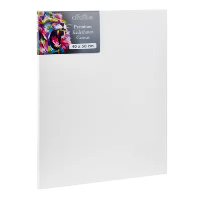 Obrázok produktu pre Cretacolor napnuté plátno 40 x 50 cm – 1 ks – plátno – prémiové maliarske plátno na drevenom ráme – bavlnené plátno pre akryl, olej a zmiešané techniky