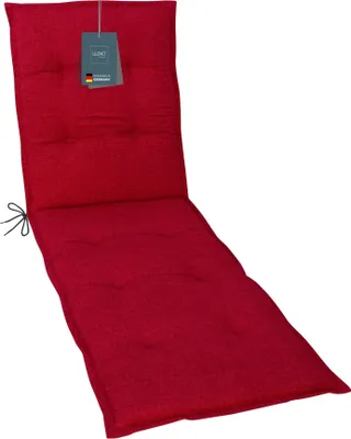 Produktbild von LILENO HOME Sonnenliege Auflage als [1er Set - Rollliege] in Bordeaux - Gartenliegen Auflage perfekt für Strandliege - Polster Auflage für Gartenliege (190x60x6cm)