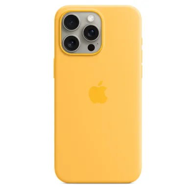 Produktbild von Apple iPhone 15 Pro Max Hülle - Silikon - Soft Case, Backcover - Gelb