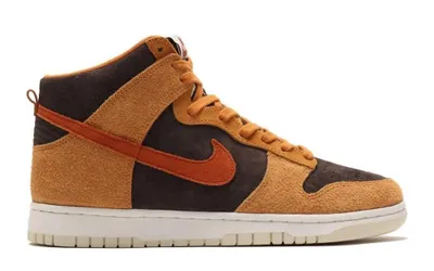 Produktbild von Nike Dunk High PRM Dark Russet – Velvet Brown / Dark Curry / Sail | DD1401-200 Größe 45,5