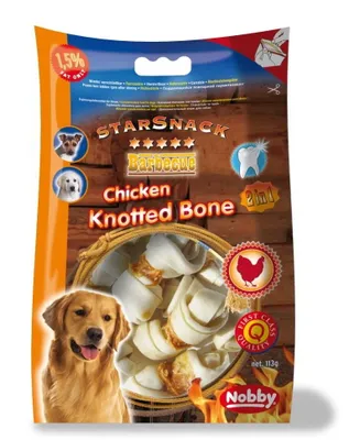 Obrázok produktu pre Nobby STARSNACK Kuracie mäso na grilovanie s uzlovou kosťou 7,5 cm, 113 g