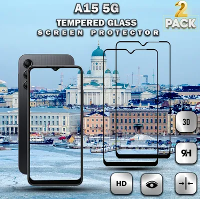 Obrázek produktu pro 2 balení Samsung Galaxy A15 5G - Tvrzené sklo 9H - Vysoce kvalitní 3D ochrana displeje