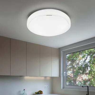 Produktbild von LED Deckenleuchte, dimmbar, Alu weiß, D 38 cm