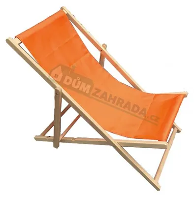 Obrázek produktu pro Zahradní lehátko klasik - oranžové