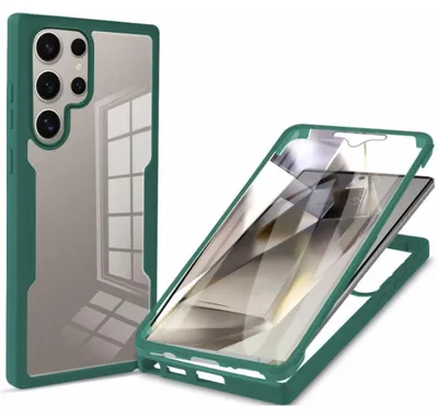 Immagine prodotto di Custodia per cellulare a 360 gradi per Samsung Galaxy S26 Ultra 5G con protezione per lo schermo verde