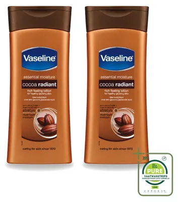 Obrázok produktu pre 2 x telové mlieko s kakaovým maslom Vaseline - 400 ml - veľké balenie - 2 kusy