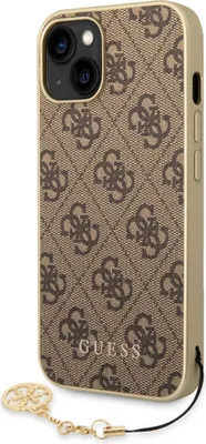 Obrázek produktu pro Pouzdro Guess GUHCP14MGF4GBR pro iPhone 14 Plus 6,7", hnědé, hnědé, tvrdé, kolekce 4G Charms