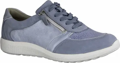 Produktbild von Waldläufer M-Ira 815M01 Orthotritt Halbschuh, Damen, Leder/Textil, Blau - Damenschuhe Bequeme Schnürschuhe, Blau, leder/textil (denver bronx/minileostretch)