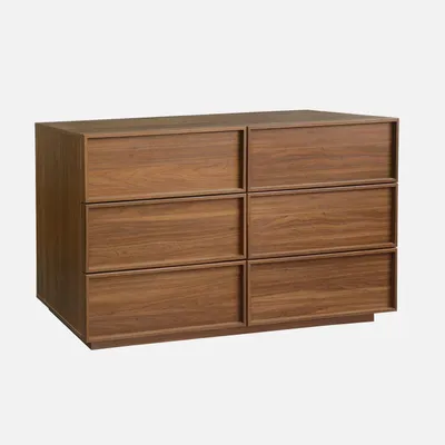 Immagine prodotto di Cassettiera effetto legno 6 cassetti, Noce