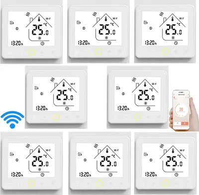 Produktbild von 8X Tuya ZigBee3.0 Thermostat Raumthermostate 5A Wasserbodenheizung Fussbodenheizung ,APP-Steuerung Sprachsteuerung Wandthermostat Kompatibel mit Alexa/Google Home Programmierbarer Temperaturregler