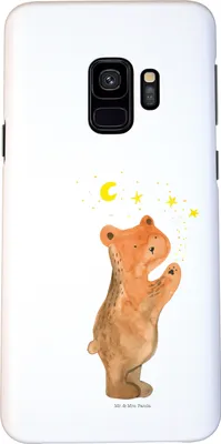 Produktbild von Mr. & Mrs. Panda Samsung Galaxy S9 Handyhülle Verliebter Bär - Weiß - Geschenk, Spruch, Cover, Partner, Verliebte, Teddy, Handy Case, Hülle, To The Moon And Back