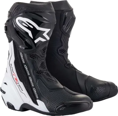 Produktbild von Alpinestars 2220021-12-45, Männlich, Erwachsener, Rennsportstiefel, Schwarz, Weiß