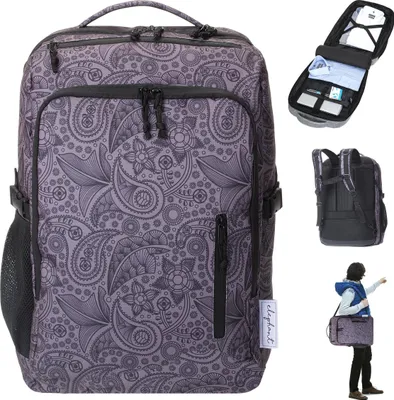 Produktbild von Rucksack Handgepäck Reise Elephant FLY Legends² Laptopfach 2 Hauptfächer Anti-Theft Schultergurt 45 Liter IATA  Damen Reisetasche 12900 Paisley Grau