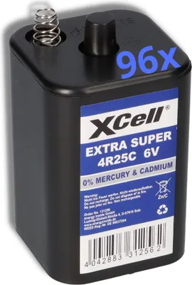 Obrázek produktu pro 96x sada baterií XCell 4R25 6V-Block - 6 V 9500 mAH