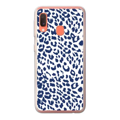 Produktbild von MuchoWow® Handyhülle Schutzhülle Hülle für Samsung Galaxy A20e Panther Druck - Blau - Abstrakt Silikon Softcase Handy Hülle - Abdeckung
