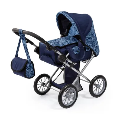 Zdjęcie produktu dla Wózek dla lalek Bayer Design City Star z torbą, przekształcalny, niebieski