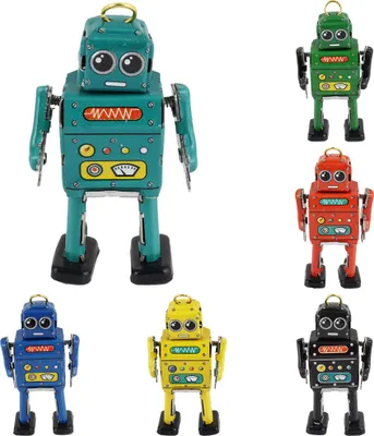 Produktbild von Blechspielzeug Mini Roboter Set Miniatur Figur Blechroboter
