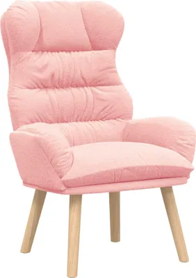 Image de fauteuil vidaXL rose 69 x 74 x 93 cm tissu Sherpa