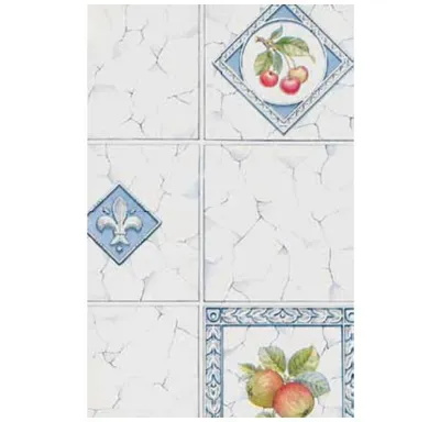 Produktbild von Klebefolie Möbelfolie Nachbildungfolie Fliese Äpfel Kirschen 45 cm x 200 cm