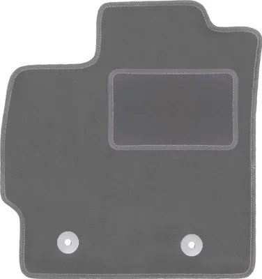Produktbild von Fahrerfußmatte Velours graphit passend für Toyota Prius III (2009-2011, Schrägheck) – mit Befestigungen – passgenau