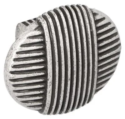 Image de Bouton pour meubles en zamac Diamètre 31mm Vieil argent brillant