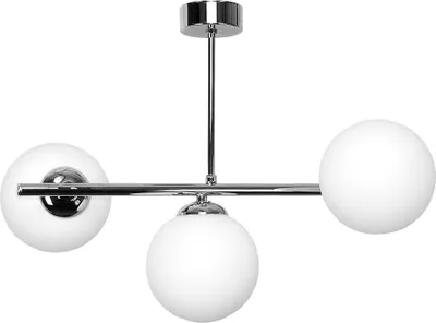 Obrázek produktu pro Designový lustr sklo chrom 3 žárovky E14