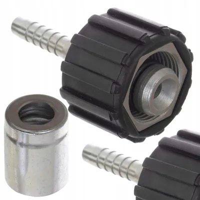 Produktbild von Schlauchpresshülse DN6 Ersatzteil – M22x1,5 Gewinde | 14 mm Stift | Edelstahl Kunststoff | Kompatibel mit Hochdruckreiniger Kärcher Kranzle Ehrle