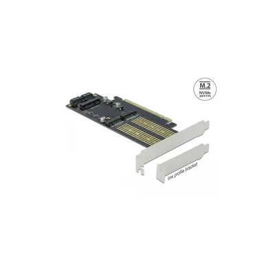 Produktbild von DeLOCK PCI Express x16 Karte zu 1 x M.2 Key B + 1 x NVMe M.2 Key M + 1 x mSATA - Low Profile Formfaktor, PCIe, M.2, Niedriges Profil, PCIe 4.0, China, Windows 10, Windows 8.1