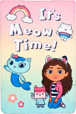 Imagen del producto de Manta de forro polar "Meow Time", 100x150 cm