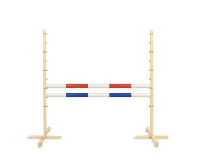 Image de Hobby Horse Hurdle 120 cm avec deux barres rouge et bleu