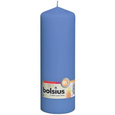 Produktbild von Bolsius Stumpenkerze Kornblumenblau 200/68mm