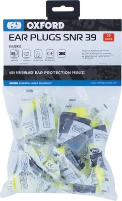 Image de Bouchons d'oreilles Oxford SNR 39 dB, sachet de 25 paires, protection auditive Ear Plugs" taille universelle"