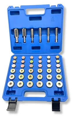 Immagine prodotto di Kit-set attrezzi per riparazione filettatura auto, per coppa dell'olio, filetti tappo scarico, strumento di rifilettatura, 114 pezzi