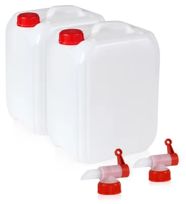 Produktbild von 2x 10 L Kunststoff Kanister Set für Camping & Freizeit