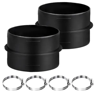 Imagen del producto de 2 conectores de conducto de 75 mm – Para calentadores diésel