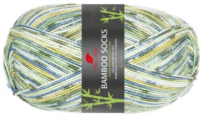 Zdjęcie produktu dla Skarpety Pro Lana Bamboo, wegańska wełna skarpetkowa, 4-nitkowa, 63% poliakryl, 30% wiskoza, 7% poliester Elite 969 – kolor zielono-niebieski