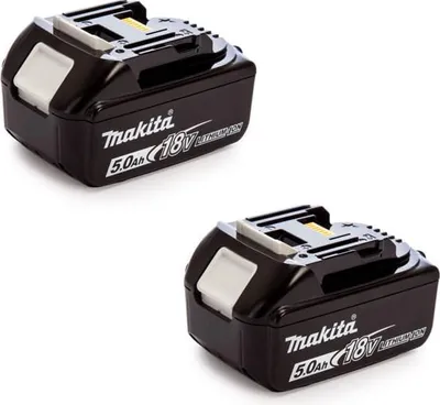 Image de Makita BL1850B - Batterie - Li-Ion - 5 Ah - 90 Wh (pack de 2) - pour Makita BBO180, BJV180, DBO180, DHR182, DJV182, DPB181, DUR187, UR180 ; G-Series JV183