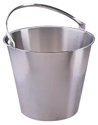 Produktbild von Jantex Edelstahleimer 12 Liter, Silber, Metalleimer, stabiler Schwenkgriff, Größ