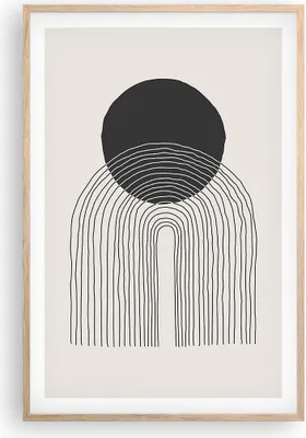Produktbild von Gerahmtes Poster - Rahmen in heller Eiche - Boho Abstraktion Geometrie - 61x91,5 cm - Wand Bild - Wanddeko - Wandbilder - Kunstposter - Wandposter - Bilderrahmen - Bilder - Kunstdruck P2NPA61x91-4747