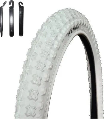 Produktbild von 1 x Kenda 20" BMX K-50 Fahrradreifen in Weiß 57-406 (20 x 2,125)  inkl. maxxi4you Reifenheber
