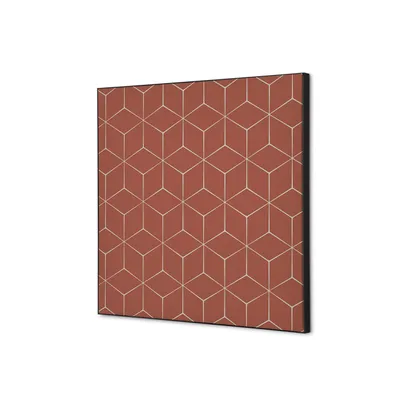 Produktbild von Showdown Spannstoff Wanddekoration - Set 40x40cm - Hexagon Rost - Schwarzer Rahmen