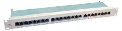 Obrázek produktu pro VALUE Kat.6 19"-Patchpanel, 24 P, geschirmt, grau, Šedá