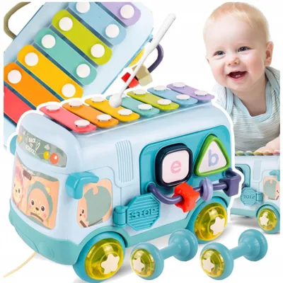 Zdjęcie produktu dla Edukacyjny Autobus Zabawka Sensoryczna Dla Dzieci