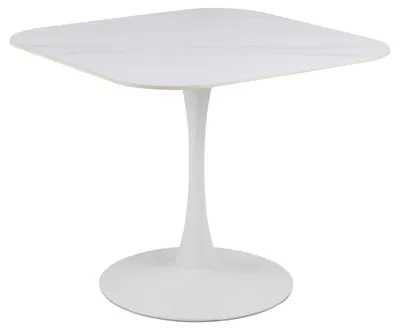 Productafbeelding van Eettafel Orin Keramiek Wit 90cm - Giga Living