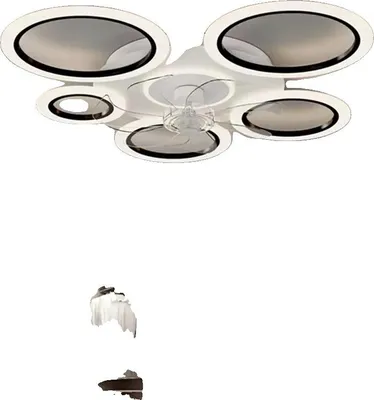 Produktbild von Deckenventilator, 6 Geschwindigkeitsstufen, einstellbare LED-Beleuchtung, schwarz