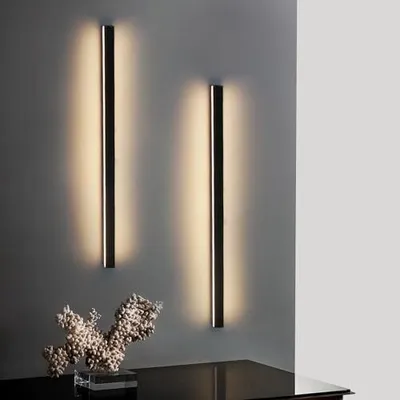 Zdjęcie produktu dla ZMH 2szt kinkiet led lampa ścienna wewnętrzna - Nowoczesny korytarz 60CM 21W w górę w dół ciepła biała lampa korytarzowa lampa do salonu czarna lampa łóżko oświetlenie ścienne do klatki schodowej salon pokój dziecięcy sypialnia