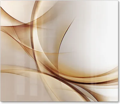 Produktbild von DEQORI Herdabdeckplatte Glas 1-tlg 'Elegante Goldene Wellen' Herd Abdeckung Küche